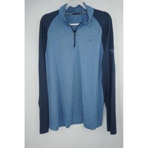Southern Tide Shirt Blue Quarter Zip Desert Willow Golf Men's XL